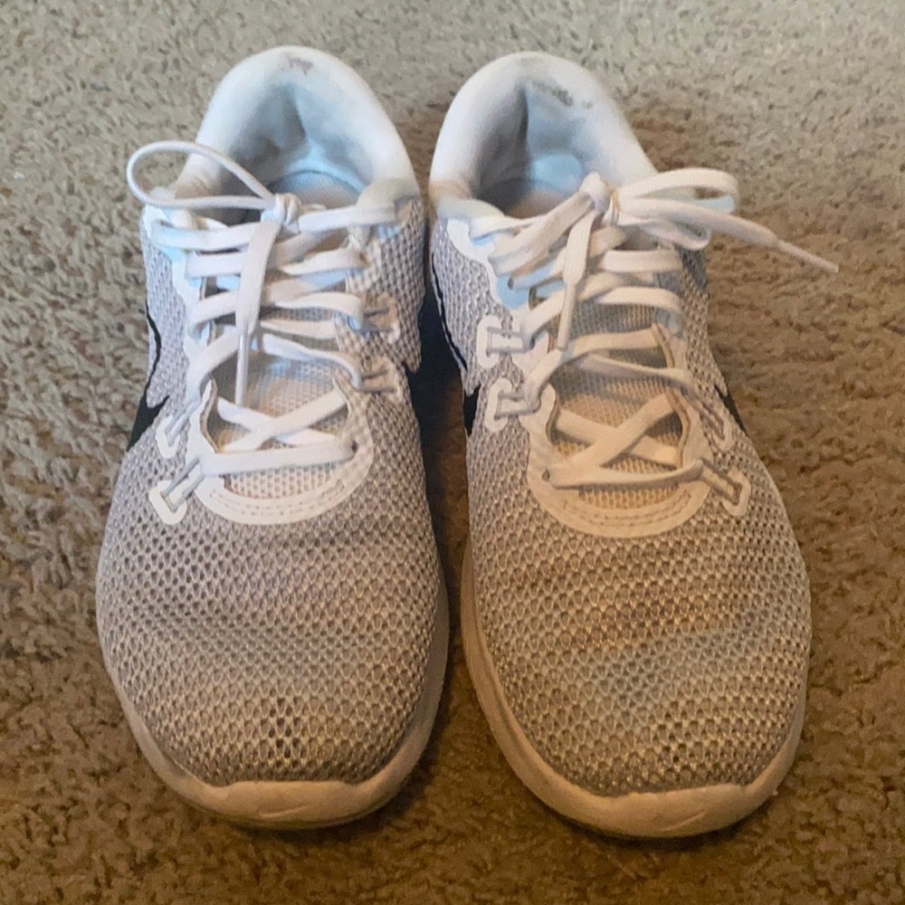 White and gray Nike’s